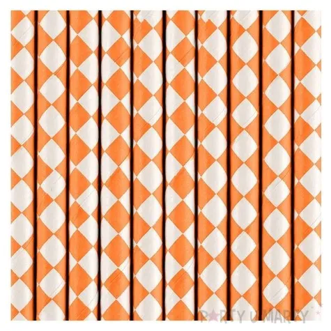 slomki papierowe karo pomaranczowe jasne 10 szt