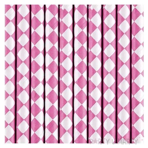 slomki papierowe karo rozowe 10 szt