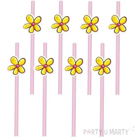 slomki papierowe kwiatki rozowe partypal 20 cm 8 szt