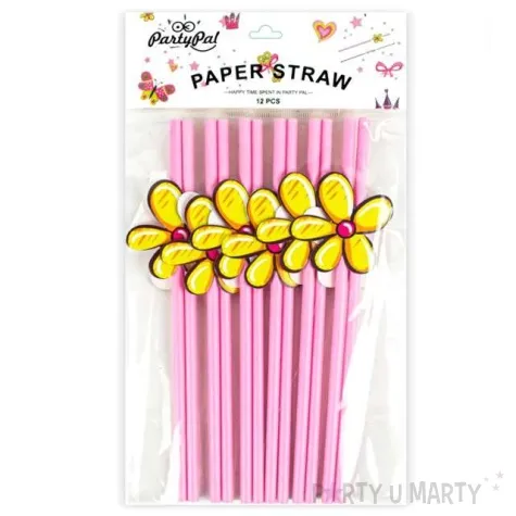 slomki papierowe kwiatki rozowe partypal 20 cm 8 szt