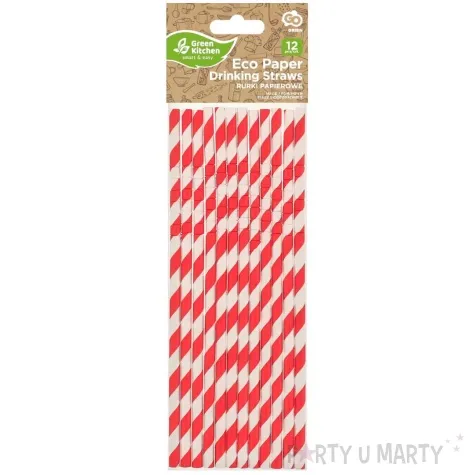 slomki papierowe lamane bio paski czerwony godan 20 cm 12 szt