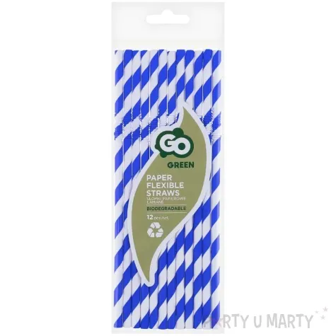 slomki papierowe lamane bio paski niebieski godan 20 cm 12 szt