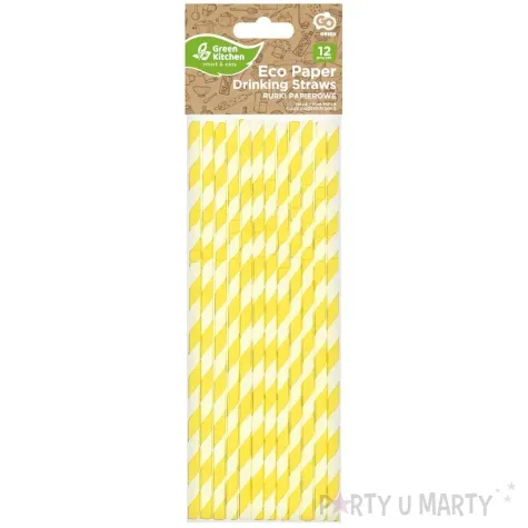 slomki papierowe lamane bio paski zolty godan 20 cm 12 szt