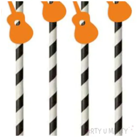 slomki papierowe meksykanskie gitary bialo czarne 19 5cm 6 szt