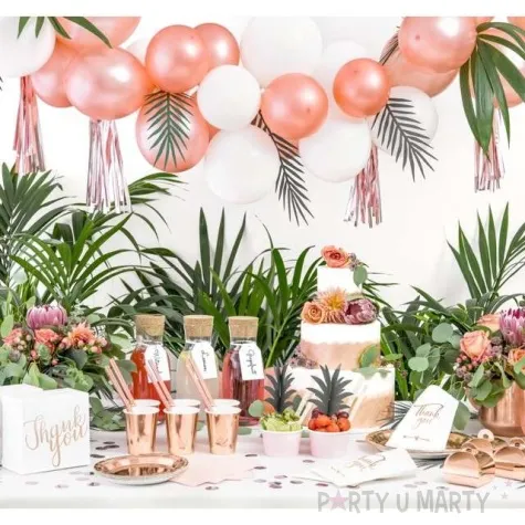 slomki papierowe metalic rozowo zlote partydeco 10 szt