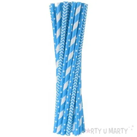 slomki papierowe mix niebieskie 19 7 cm 24 szt