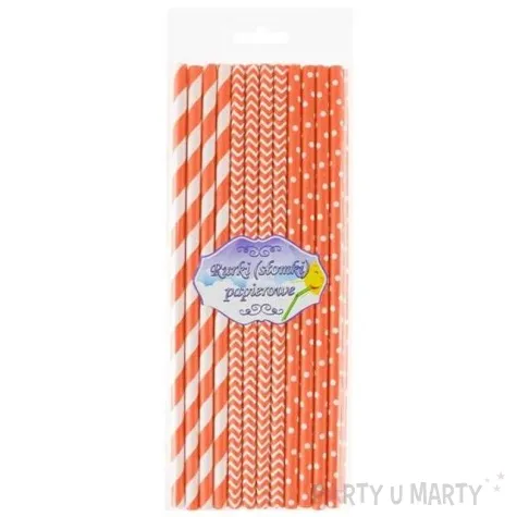slomki papierowe mix pomaranczowe 19 7 cm 24 szt
