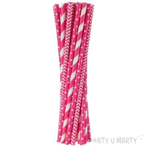 slomki papierowe mix rozowe ciemne 19 7 cm 24 szt