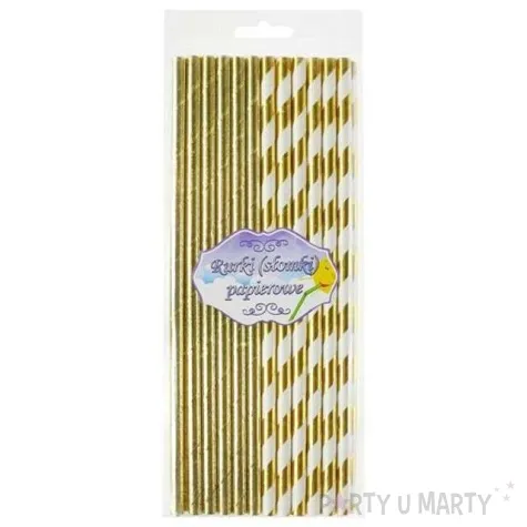 slomki papierowe mix zlote chrom 19 7 cm 24 szt