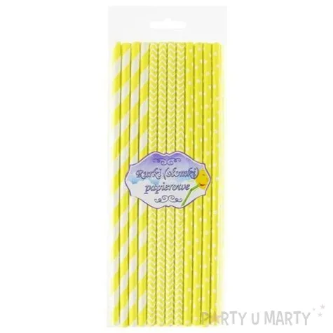 slomki papierowe mix zolte 19 7 cm 24 szt