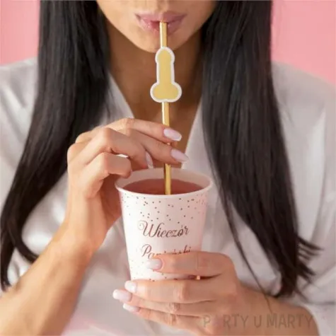 slomki papierowe peniski classic zlote partypal 19 7 cm 8 szt