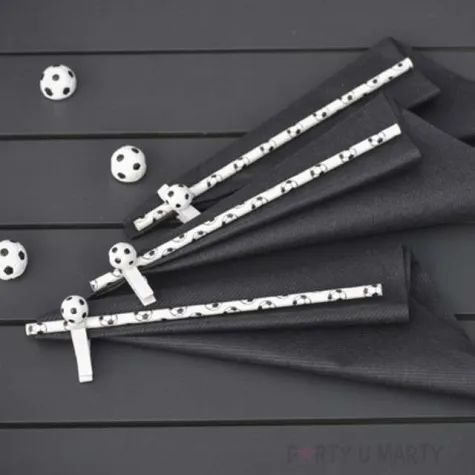 slomki papierowe pilka nozna santex biale czarne 20 szt