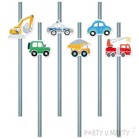slomki papierowe pojazdy budowa mix 19 5 cm 6 szt