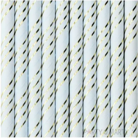 slomki papierowe premium niebieski jasny partydeco 10 szt