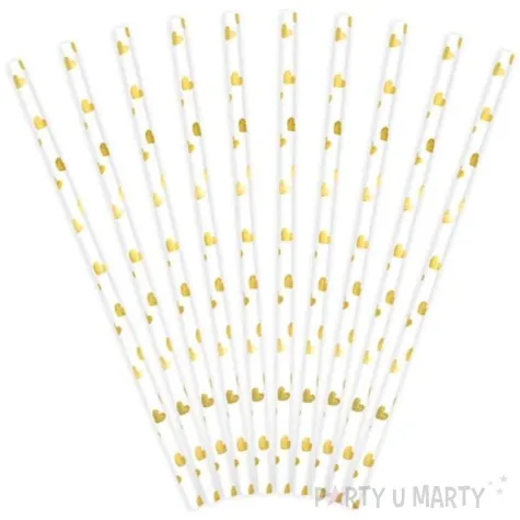 slomki papierowe serca partydeco 19 5 cm zlote