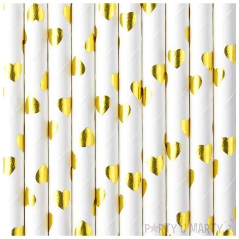 slomki papierowe serca partydeco 19 5 cm zlote