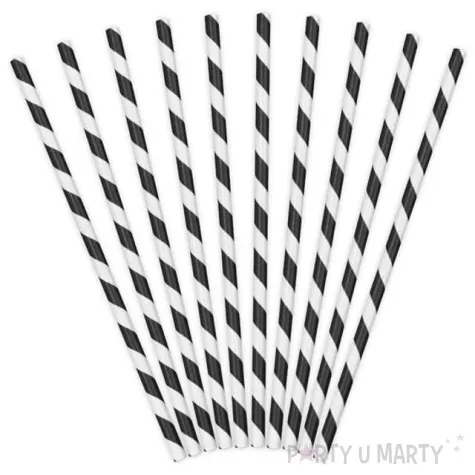 slomki papierowe shake czarne partydeco 19 5 cm 250szt