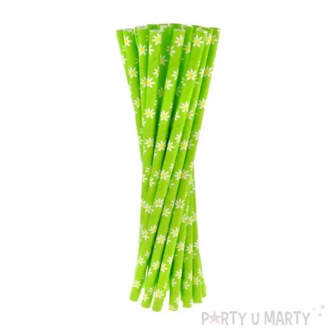 slomki papierowe stokrotki zielone jabluszko 20 cm 24 szt