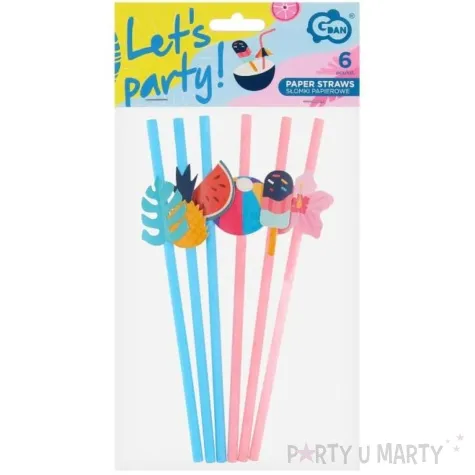 slomki papierowe summer lets party godan 6 szt