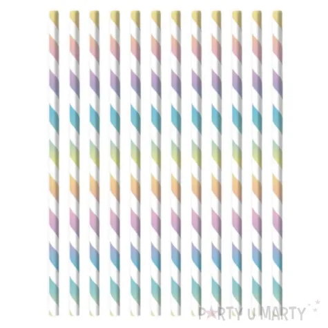 slomki papierowe teczowe paski amscan 12 szt