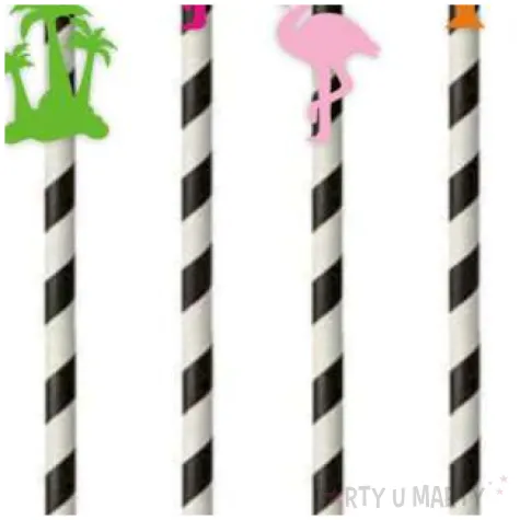 slomki papierowe tropical party mix 19 5cm 6 szt