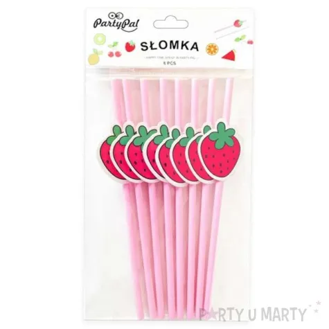 slomki papierowe truskawki summer party 20 cm partypal 8 szt