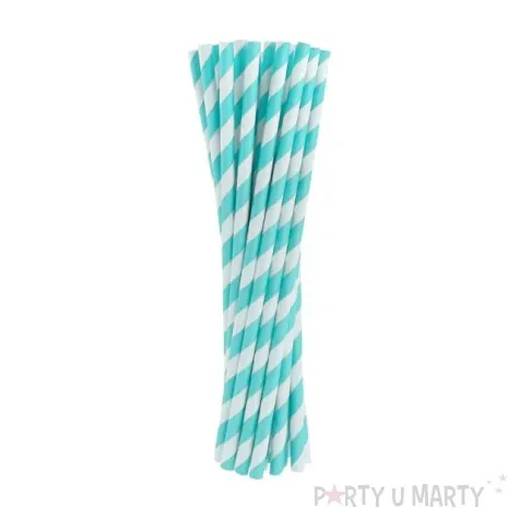 slomki papierowe w paski blekitne 19 7 cm 24 szt