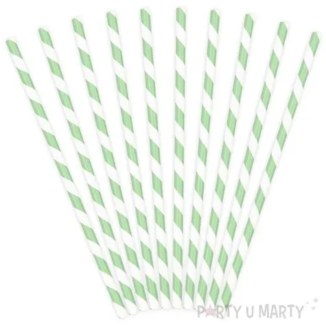 slomki papierowe w paski mietowe 19 5 cm 10 szt