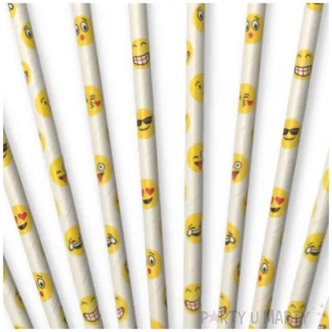 slomki papierowe wesole emoji bialy tamipol 20 5 cm 10 szt