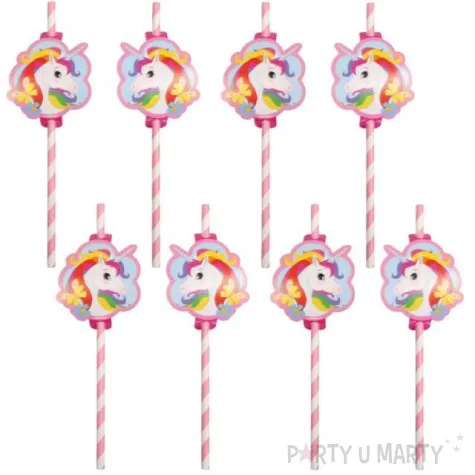 slomki papierowe zaczarowany jednorozec amscan 8 szt