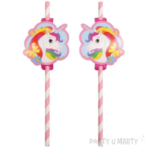 slomki papierowe zaczarowany jednorozec amscan 8 szt