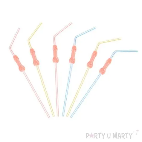 slomki penisy kolorowe 6 szt