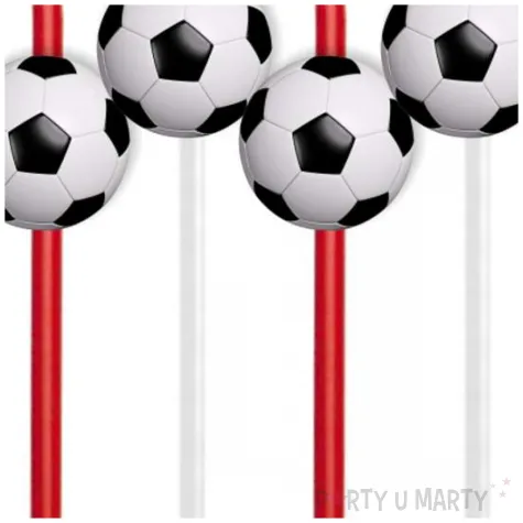 slomki pilka nozna bialo czerwone 19 5 cm 6 szt