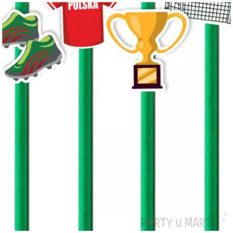 slomki pilka nozna polska zielone 19 5 cm 6 szt