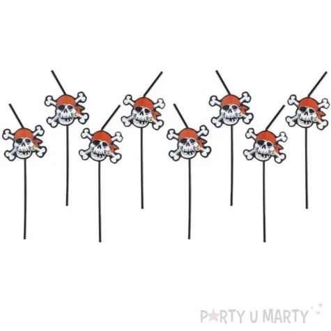 slomki piracka czaszka amscan 23 cm 8 szt