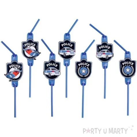 slomki policja amscan 24 cm 8 szt