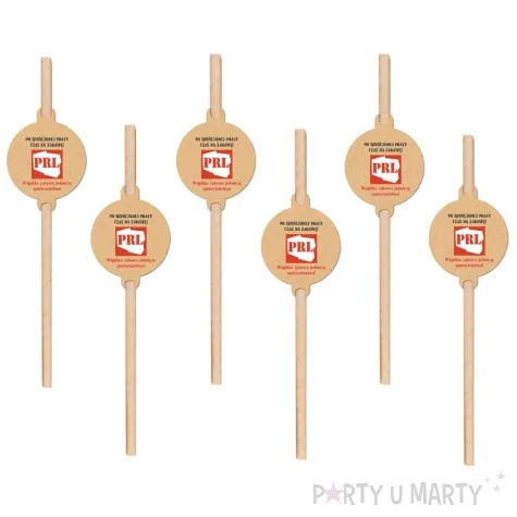 slomki prl brazowy congee 6 szt