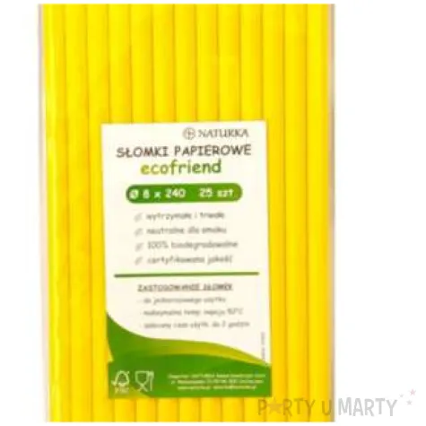 slomki proste eko zolte kemis 24 cm 25 szt