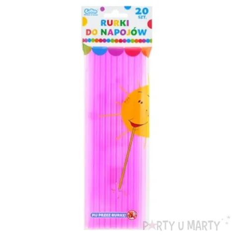 slomki proste fluor rozowe godan 8 mm 24 cm 20 szt