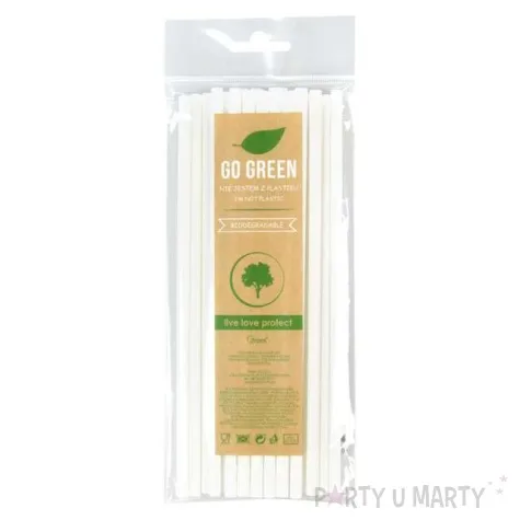 slomki proste go green biale arpex 21 cm 20 szt