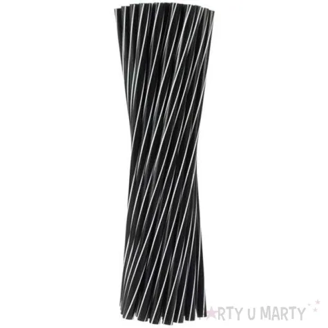 slomki proste grube 24 cm czarne biale twister 500 szt