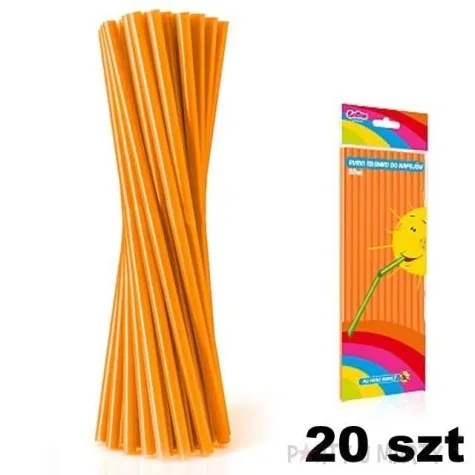slomki proste grube 24 cm pomaranczowe 8 mm 20 szt