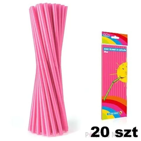 slomki proste grube 24 cm rozowe 20 szt