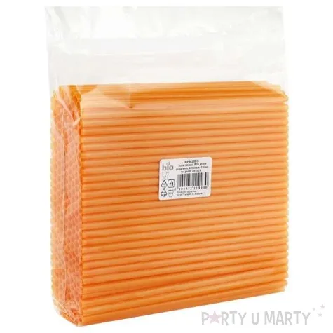 slomki proste grube bio godan 8 mm 24 cm pomaranczowe 250 szt