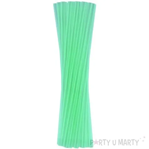 slomki proste grube bio godan 8 mm 24 cm transparentne zielone 250 szt