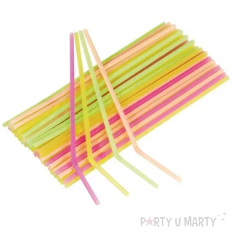 slomki proste grube bio neon amscan 24 cm 40 szt