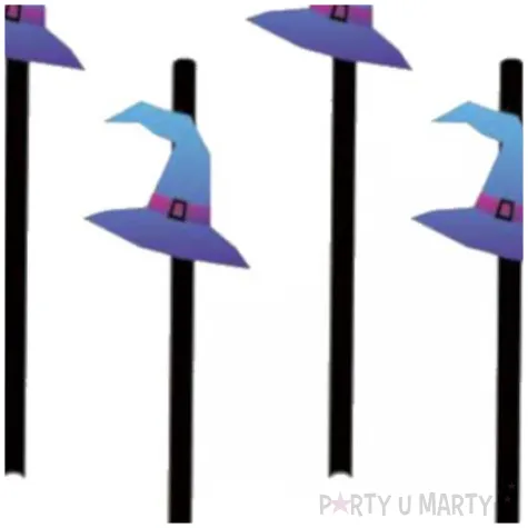 slomki proste halloweenowe kapelusze wiedzmy partypal 20 cm 6 szt