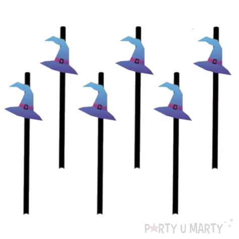 slomki proste halloweenowe kapelusze wiedzmy partypal 20 cm 6 szt