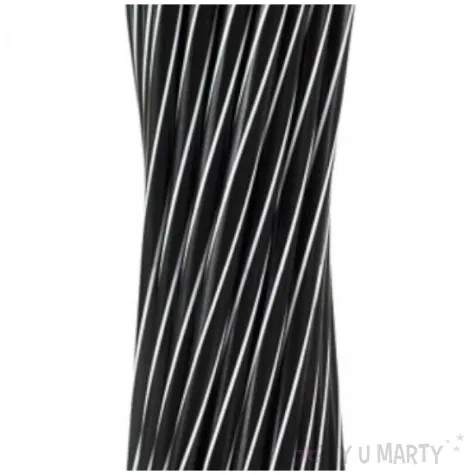 slomki proste twister czarno biale godan 8mm 24cm 20 szt
