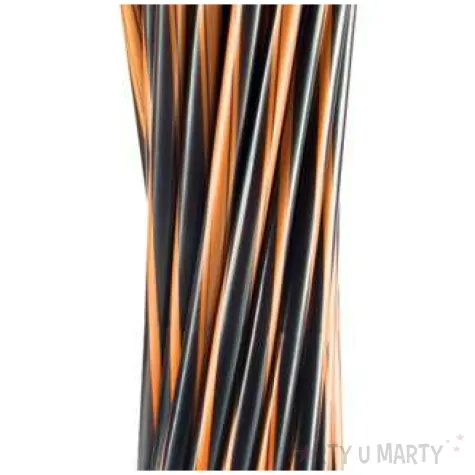 slomki proste twister grube pomaranczowo czarne godan 8mm 24 cm 20 szt